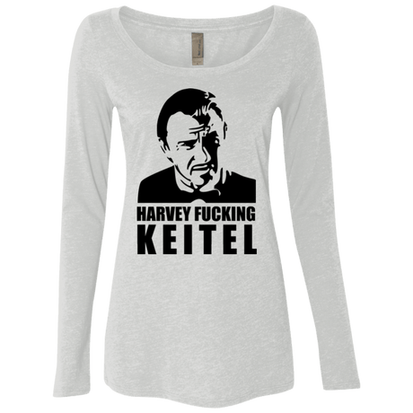 T-Shirts Heather White / Small Harvey fucking Keitel Women's Triblend Long Sleeve Shirt