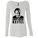 T-Shirts Heather White / Small Harvey fucking Keitel Women's Triblend Long Sleeve Shirt