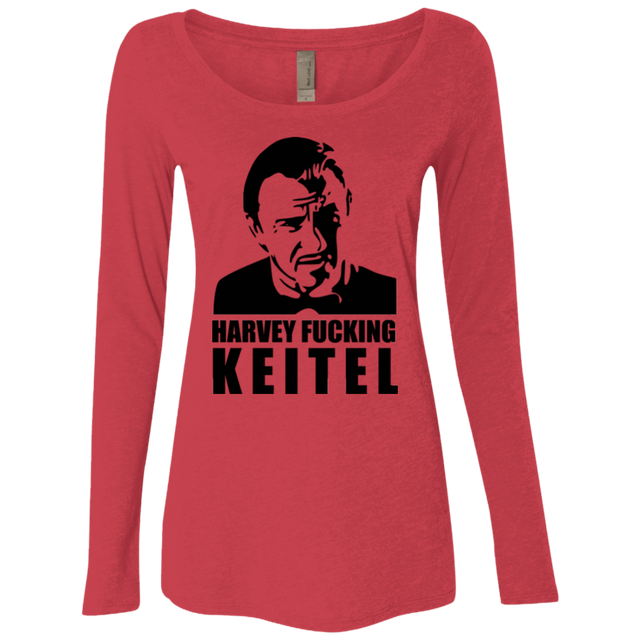 T-Shirts Vintage Red / Small Harvey fucking Keitel Women's Triblend Long Sleeve Shirt