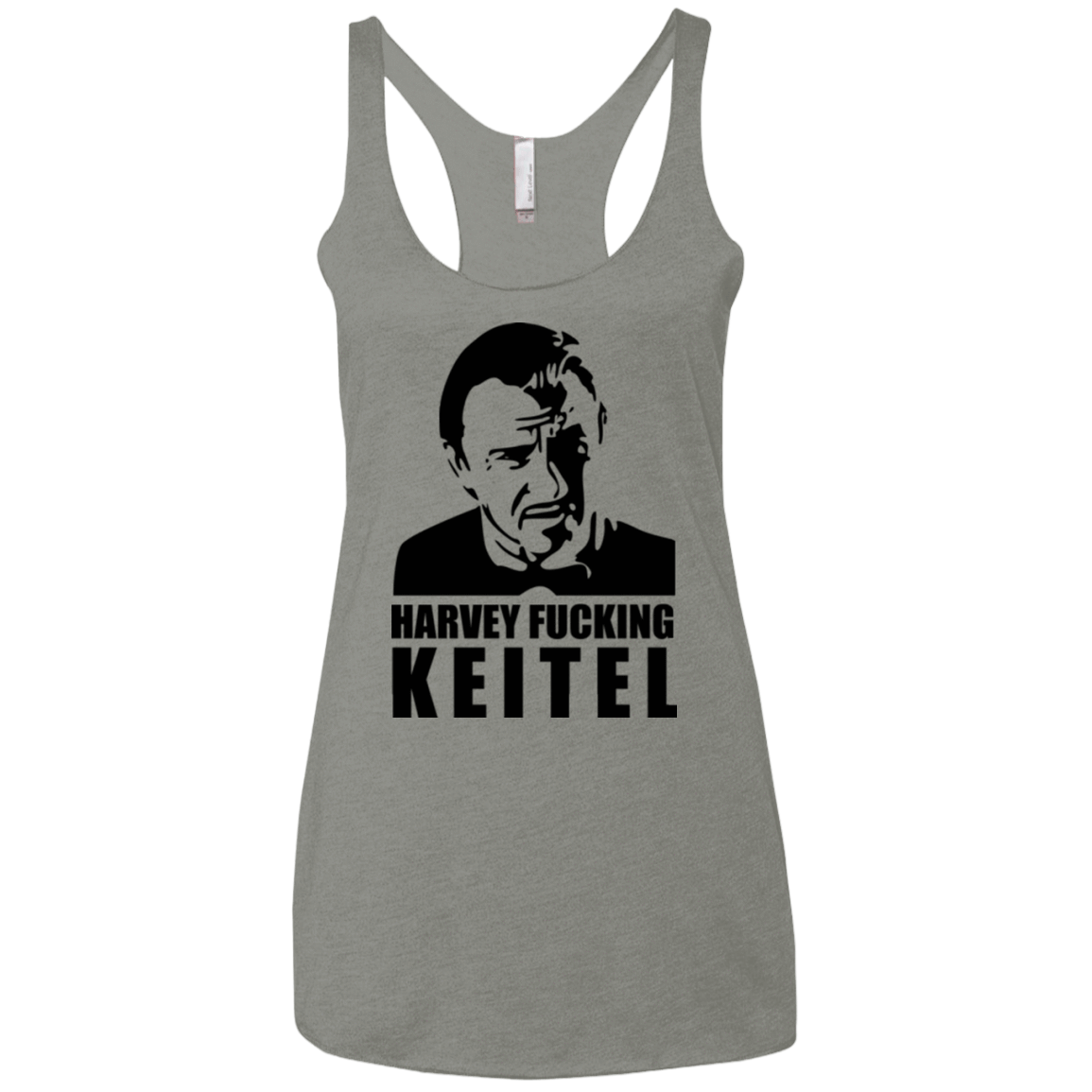 T-Shirts Venetian Grey / X-Small Harvey fucking Keitel Women's Triblend Racerback Tank