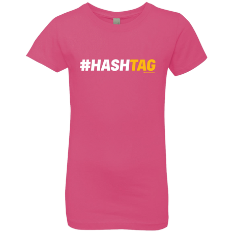 T-Shirts Hot Pink / YXS Hashtag Girls Premium T-Shirt