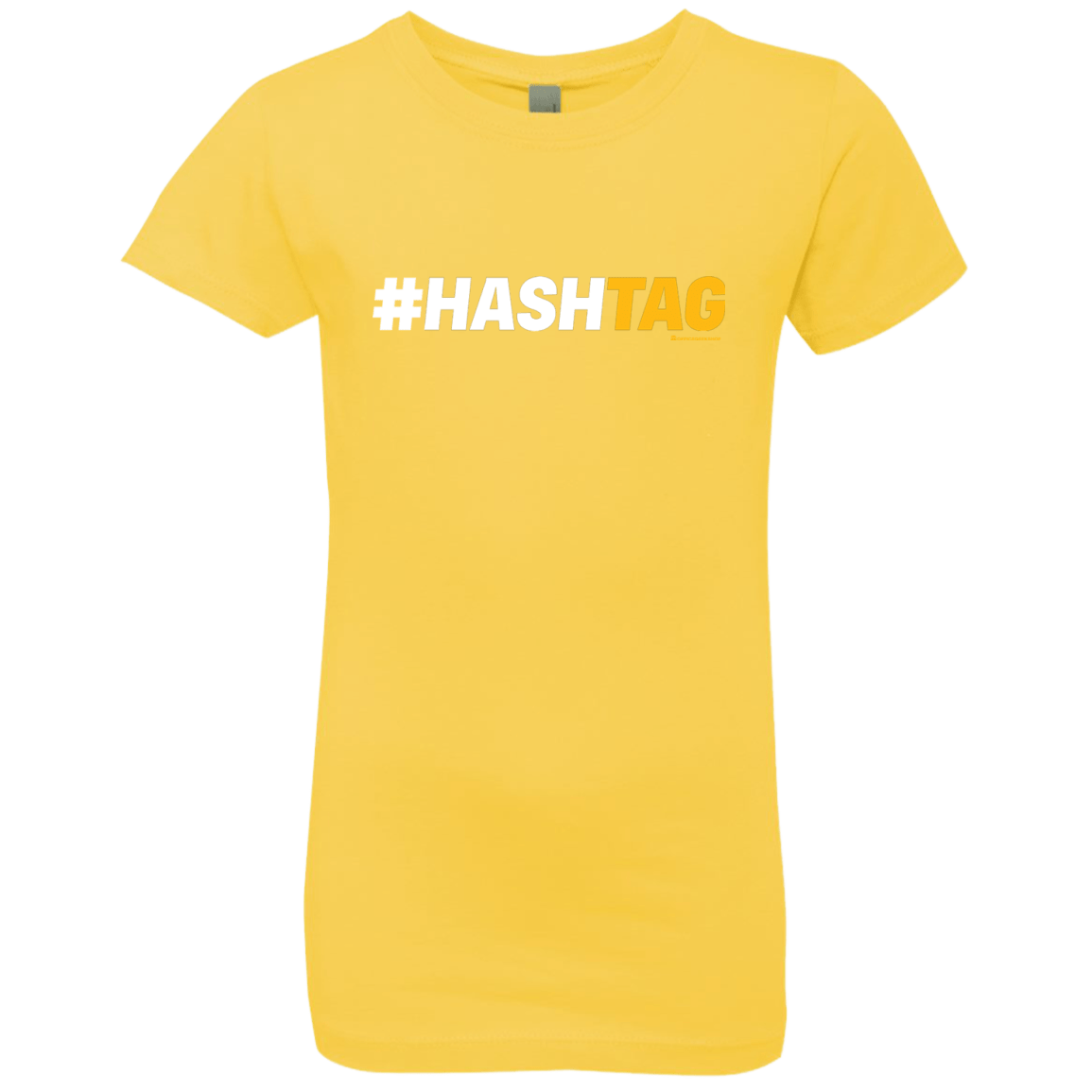 T-Shirts Vibrant Yellow / YXS Hashtag Girls Premium T-Shirt