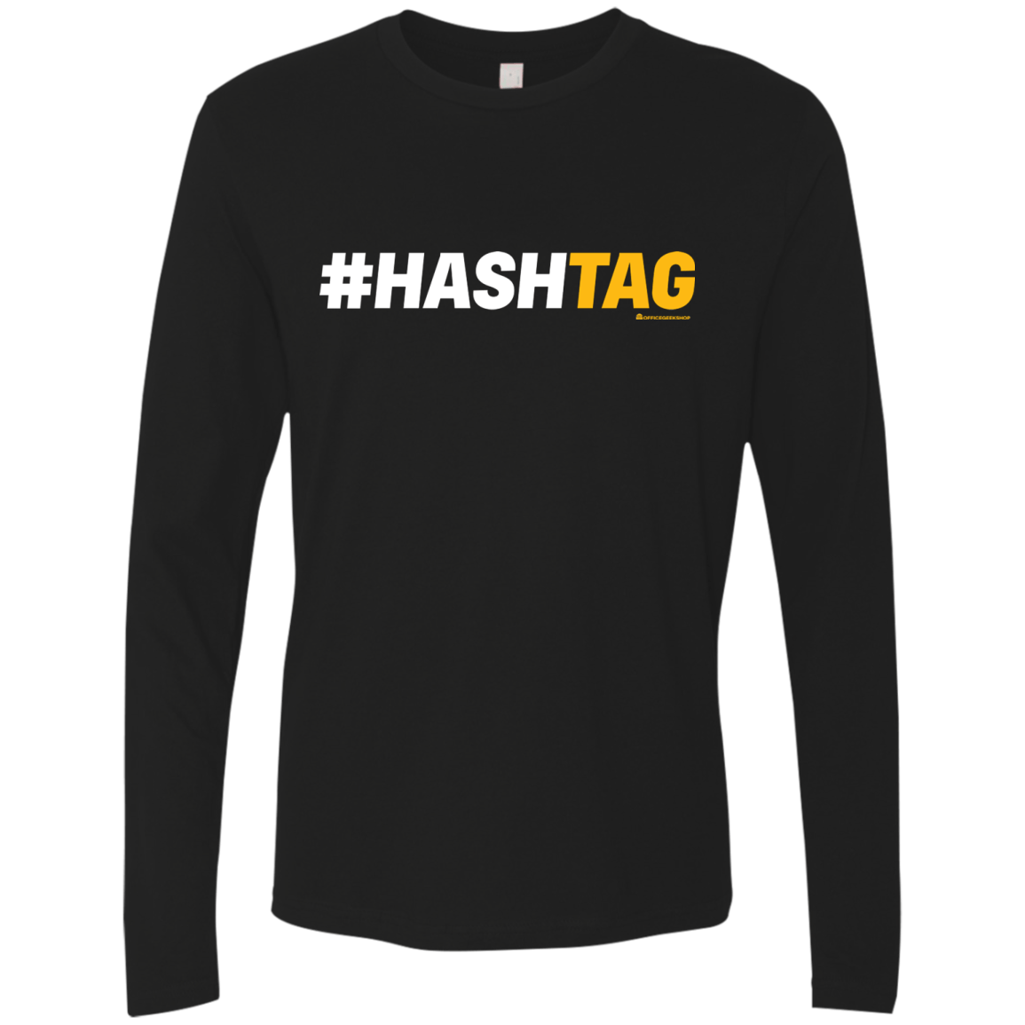 T-Shirts Black / Small Hashtag Men's Premium Long Sleeve