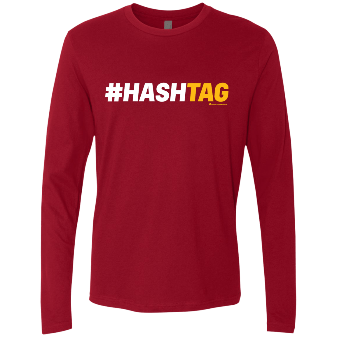 T-Shirts Cardinal / Small Hashtag Men's Premium Long Sleeve