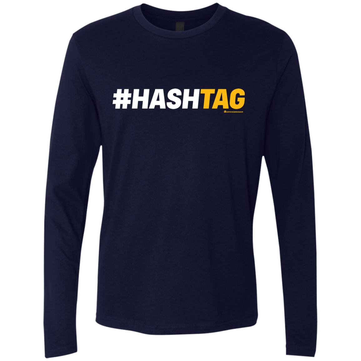 T-Shirts Midnight Navy / Small Hashtag Men's Premium Long Sleeve