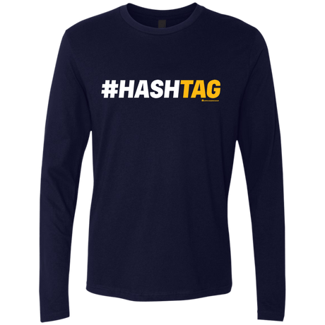 T-Shirts Midnight Navy / Small Hashtag Men's Premium Long Sleeve