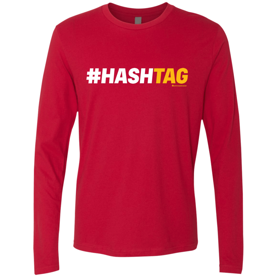 T-Shirts Red / Small Hashtag Men's Premium Long Sleeve