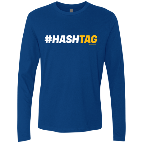 T-Shirts Royal / Small Hashtag Men's Premium Long Sleeve