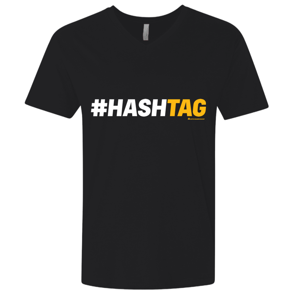 T-Shirts Black / X-Small Hashtag Men's Premium V-Neck