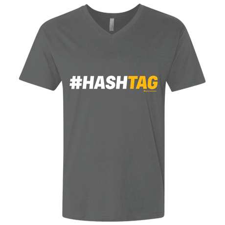 T-Shirts Heavy Metal / X-Small Hashtag Men's Premium V-Neck