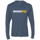 T-Shirts Indigo / X-Small Hashtag Triblend Long Sleeve Hoodie Tee