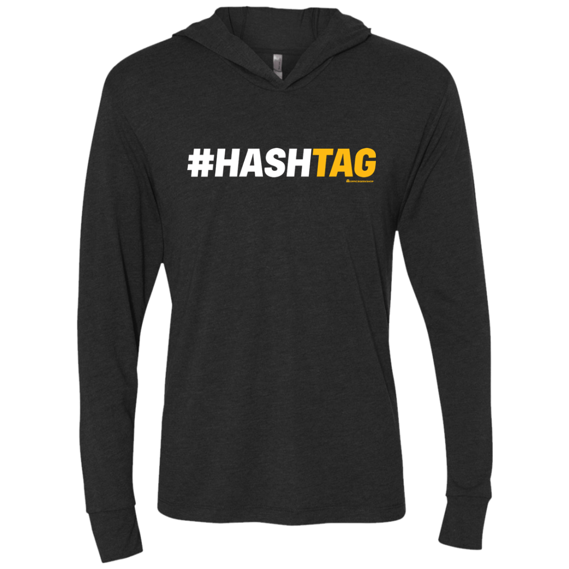 T-Shirts Vintage Black / X-Small Hashtag Triblend Long Sleeve Hoodie Tee