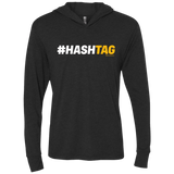 T-Shirts Vintage Black / X-Small Hashtag Triblend Long Sleeve Hoodie Tee