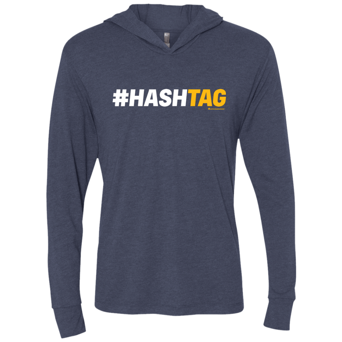 T-Shirts Vintage Navy / X-Small Hashtag Triblend Long Sleeve Hoodie Tee