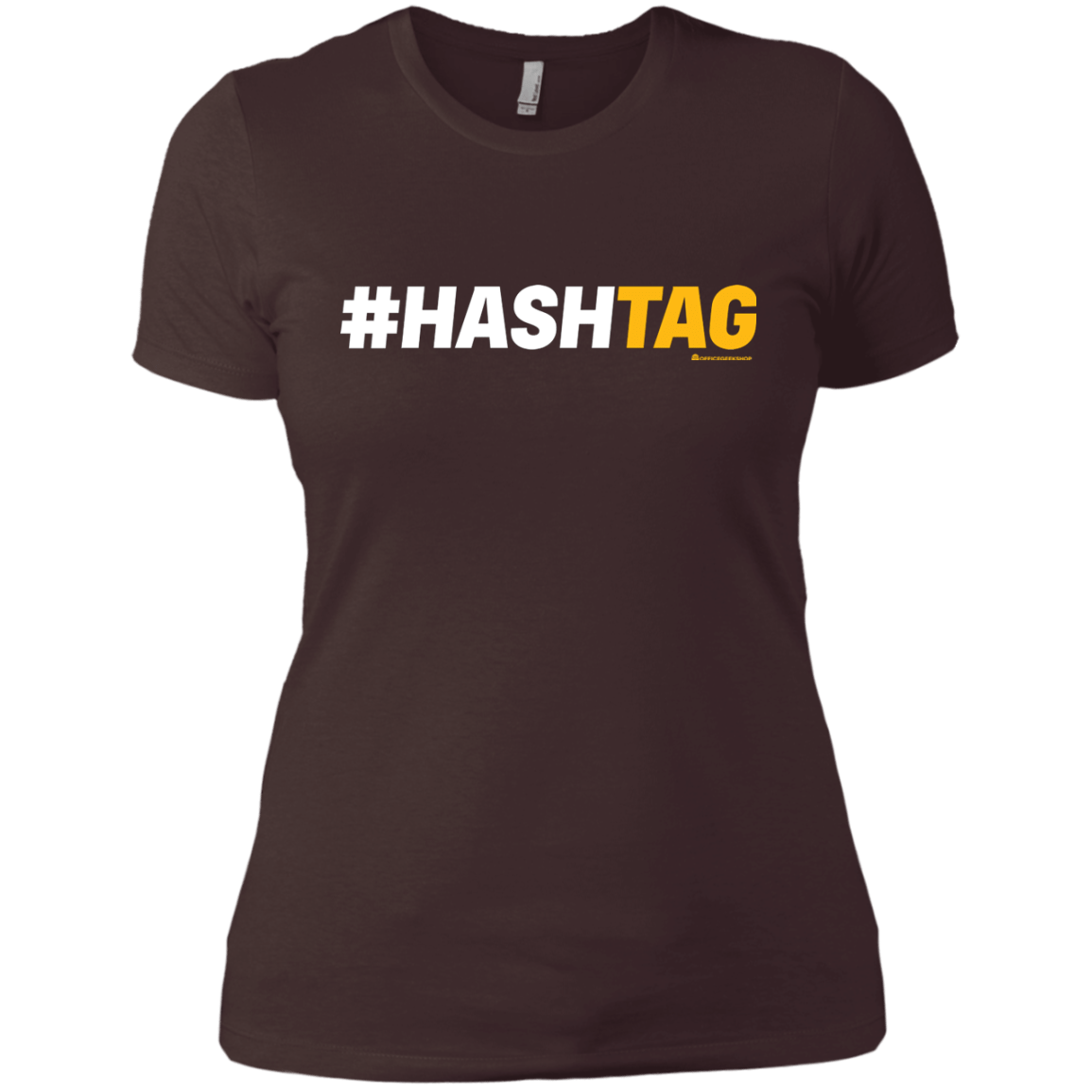 T-Shirts Dark Chocolate / X-Small Hashtag Women's Premium T-Shirt