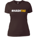 T-Shirts Dark Chocolate / X-Small Hashtag Women's Premium T-Shirt