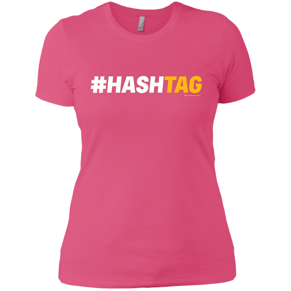 T-Shirts Hot Pink / X-Small Hashtag Women's Premium T-Shirt