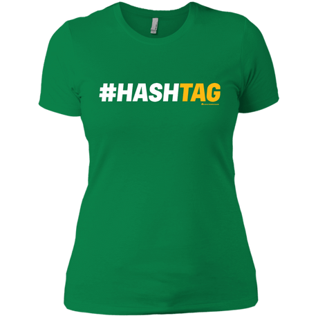 T-Shirts Kelly Green / X-Small Hashtag Women's Premium T-Shirt