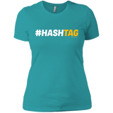 T-Shirts Tahiti Blue / X-Small Hashtag Women's Premium T-Shirt