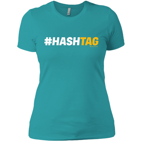 T-Shirts Tahiti Blue / X-Small Hashtag Women's Premium T-Shirt