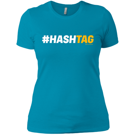 T-Shirts Turquoise / X-Small Hashtag Women's Premium T-Shirt