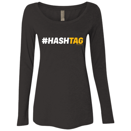 T-Shirts Vintage Black / Small Hashtag Women's Triblend Long Sleeve Shirt