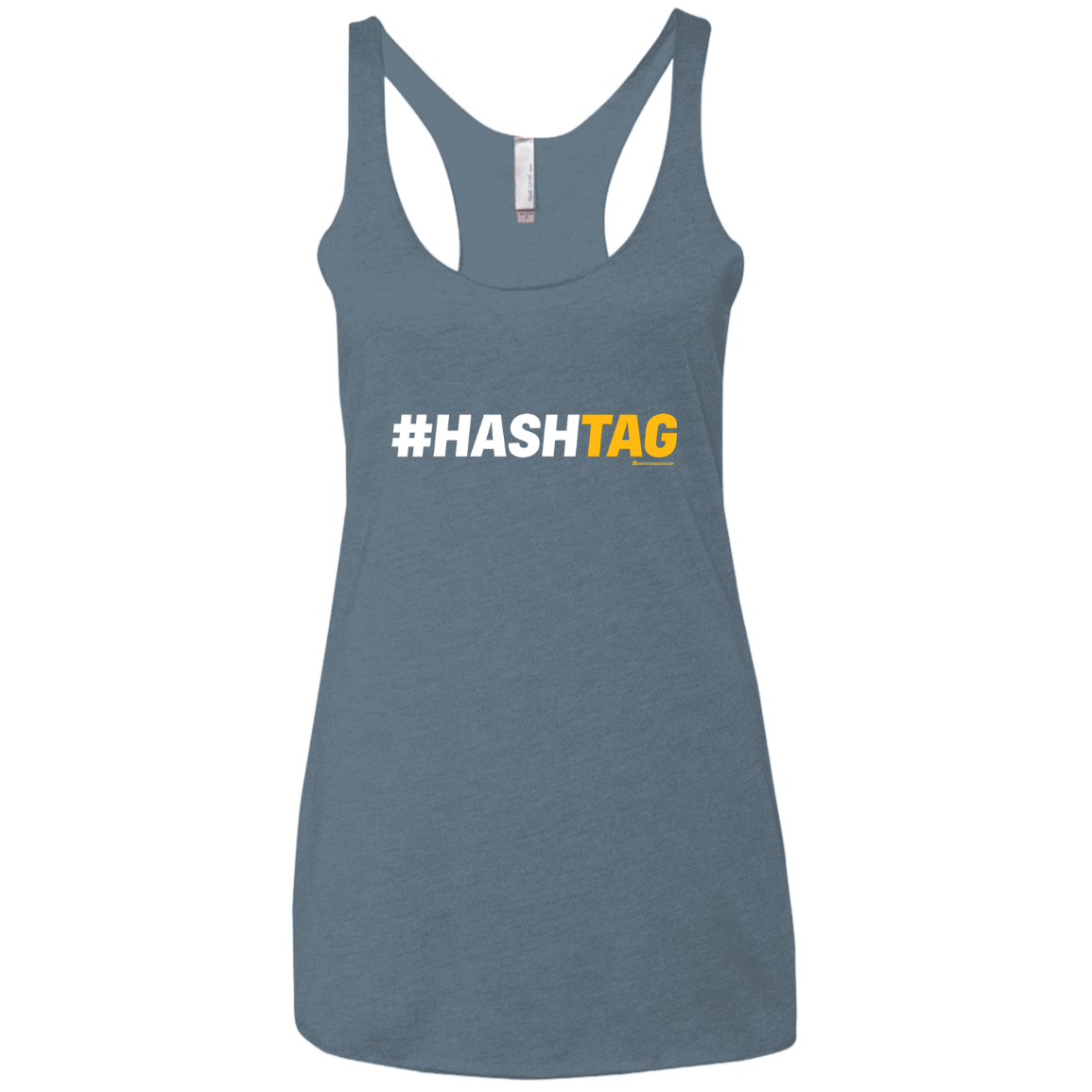 T-Shirts Indigo / X-Small Hashtag Women's Triblend Racerback Tank