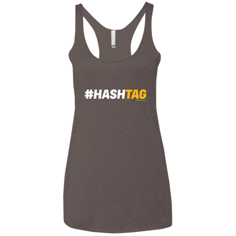 T-Shirts Macchiato / X-Small Hashtag Women's Triblend Racerback Tank