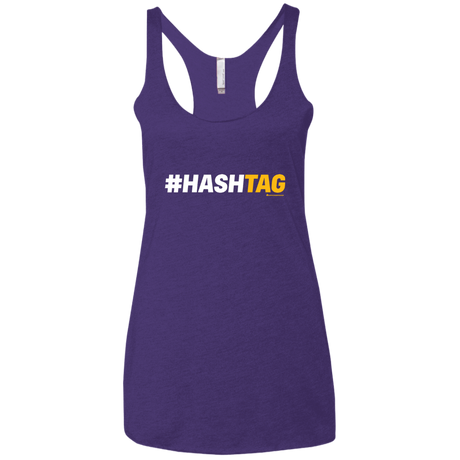 T-Shirts Purple Rush / X-Small Hashtag Women's Triblend Racerback Tank