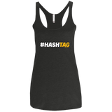 T-Shirts Vintage Black / X-Small Hashtag Women's Triblend Racerback Tank