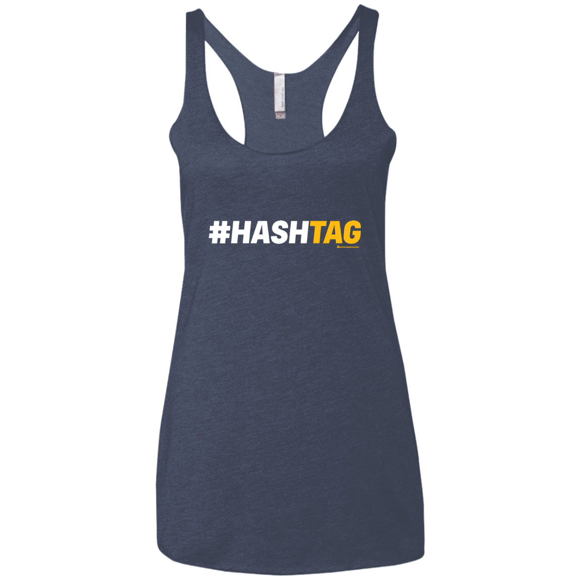 T-Shirts Vintage Navy / X-Small Hashtag Women's Triblend Racerback Tank