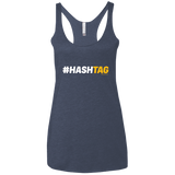 T-Shirts Vintage Navy / X-Small Hashtag Women's Triblend Racerback Tank