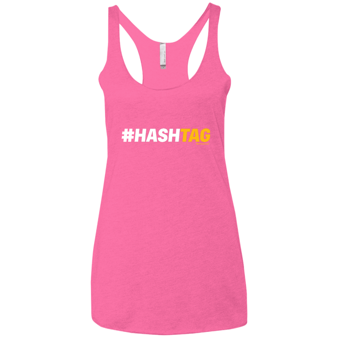 T-Shirts Vintage Pink / X-Small Hashtag Women's Triblend Racerback Tank