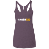 T-Shirts Vintage Purple / X-Small Hashtag Women's Triblend Racerback Tank