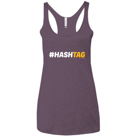T-Shirts Vintage Purple / X-Small Hashtag Women's Triblend Racerback Tank