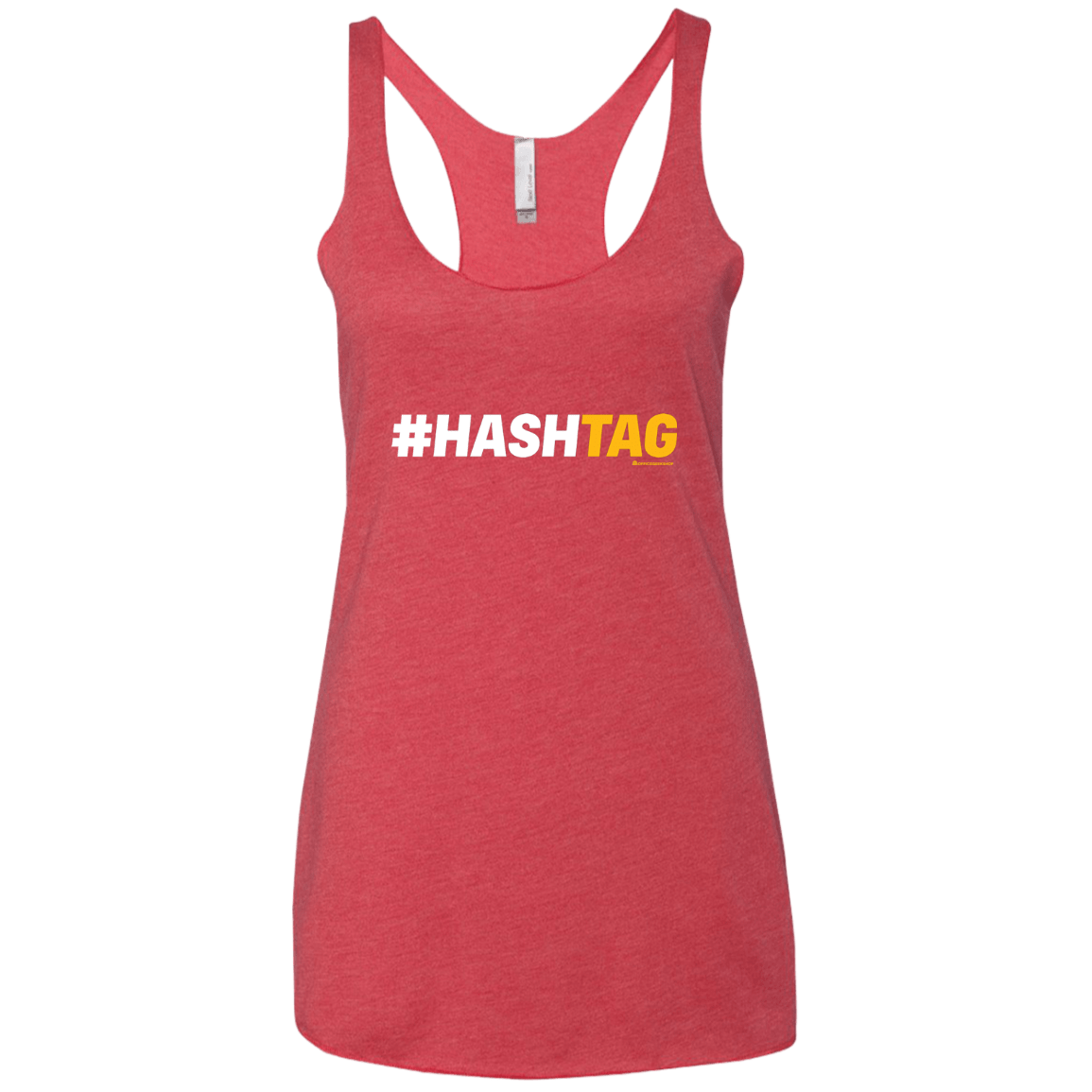 T-Shirts Vintage Red / X-Small Hashtag Women's Triblend Racerback Tank