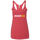 T-Shirts Vintage Red / X-Small Hashtag Women's Triblend Racerback Tank