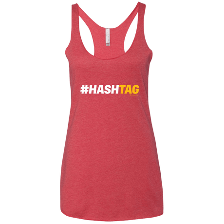 T-Shirts Vintage Red / X-Small Hashtag Women's Triblend Racerback Tank
