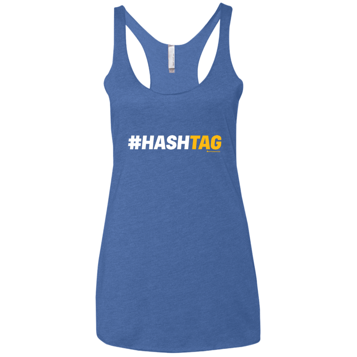 T-Shirts Vintage Royal / X-Small Hashtag Women's Triblend Racerback Tank