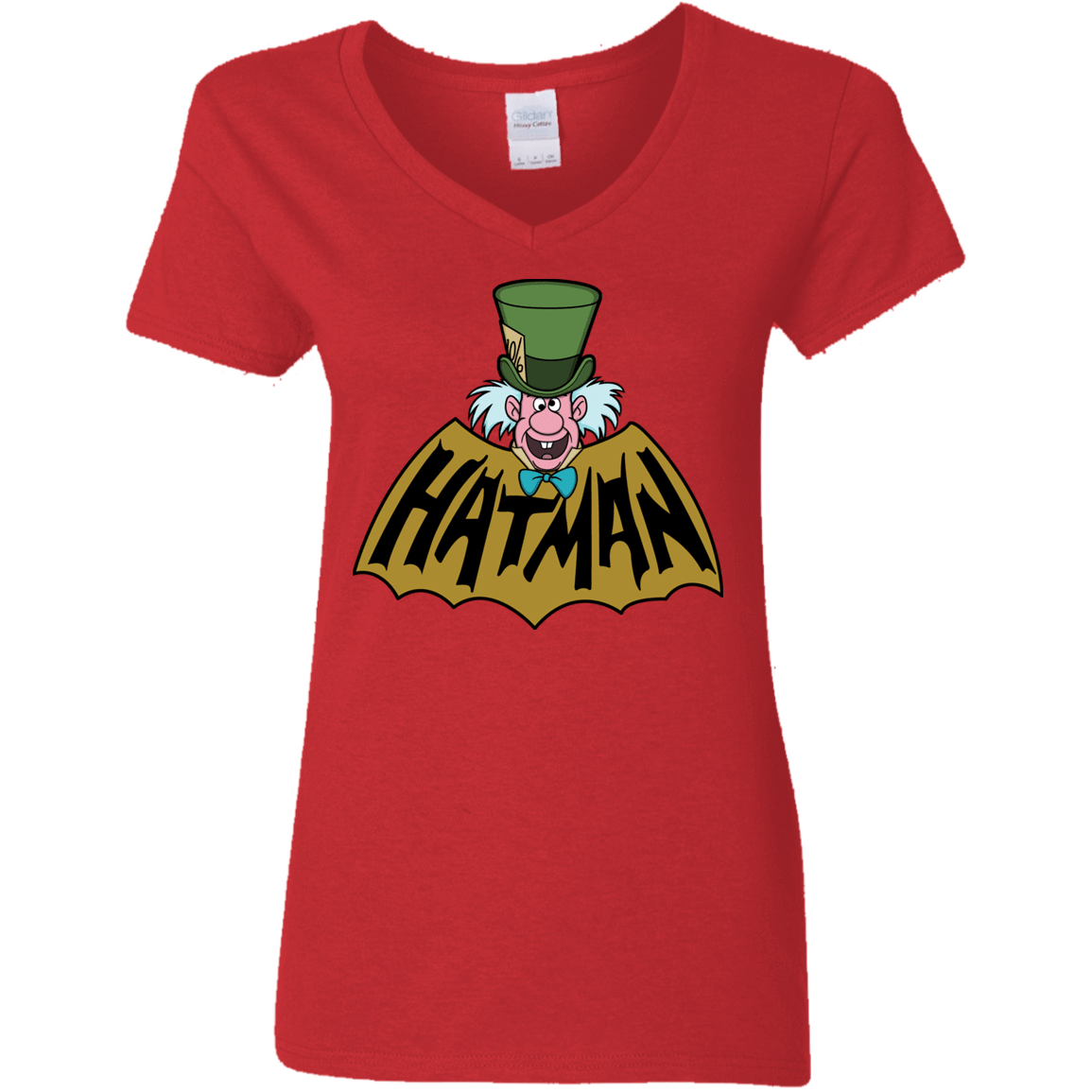 T-Shirts Red / S Hatman Women's V-Neck T-Shirt