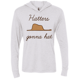 T-Shirts Heather White / X-Small Hatters Gonna Hat Triblend Long Sleeve Hoodie Tee
