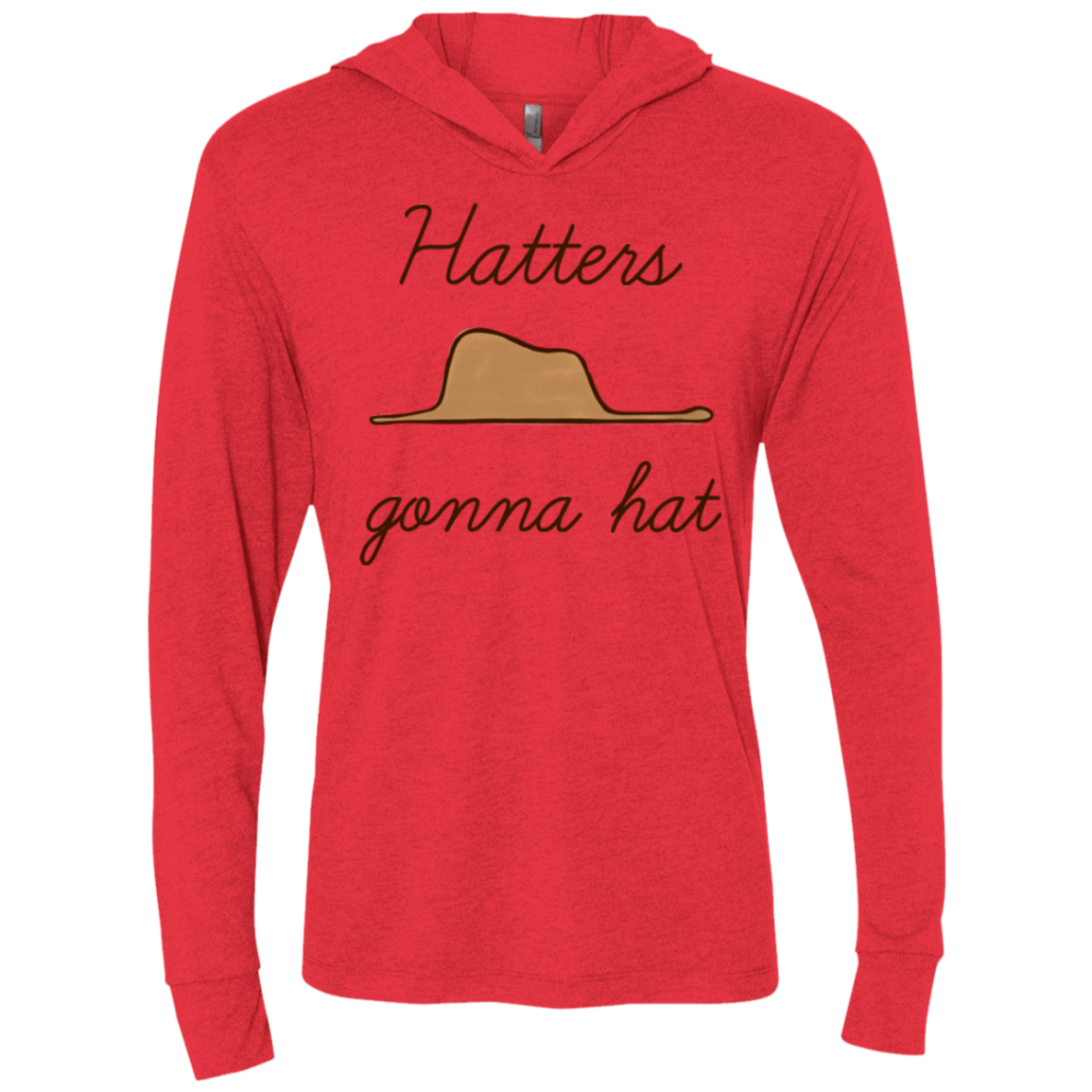 T-Shirts Vintage Red / X-Small Hatters Gonna Hat Triblend Long Sleeve Hoodie Tee