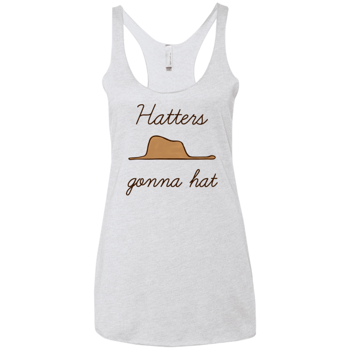 T-Shirts Heather White / X-Small Hatters Gonna Hat Women's Triblend Racerback Tank