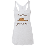 T-Shirts Heather White / X-Small Hatters Gonna Hat Women's Triblend Racerback Tank