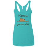 T-Shirts Tahiti Blue / X-Small Hatters Gonna Hat Women's Triblend Racerback Tank