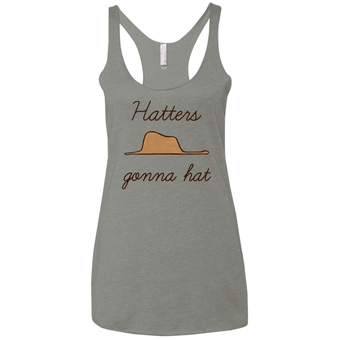 T-Shirts Venetian Grey / X-Small Hatters Gonna Hat Women's Triblend Racerback Tank