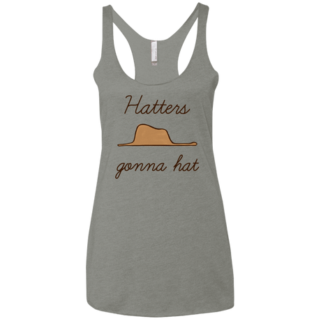 T-Shirts Venetian Grey / X-Small Hatters Gonna Hat Women's Triblend Racerback Tank