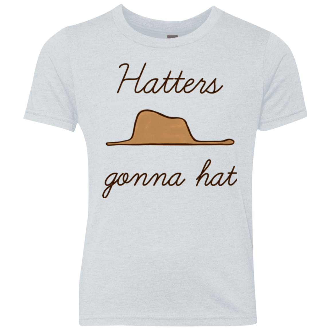 T-Shirts Heather White / YXS Hatters Gonna Hat Youth Triblend T-Shirt