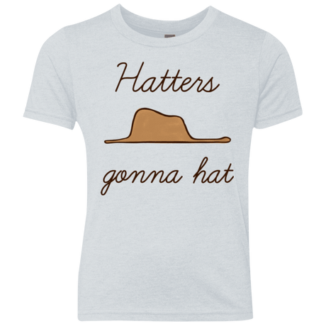 T-Shirts Heather White / YXS Hatters Gonna Hat Youth Triblend T-Shirt
