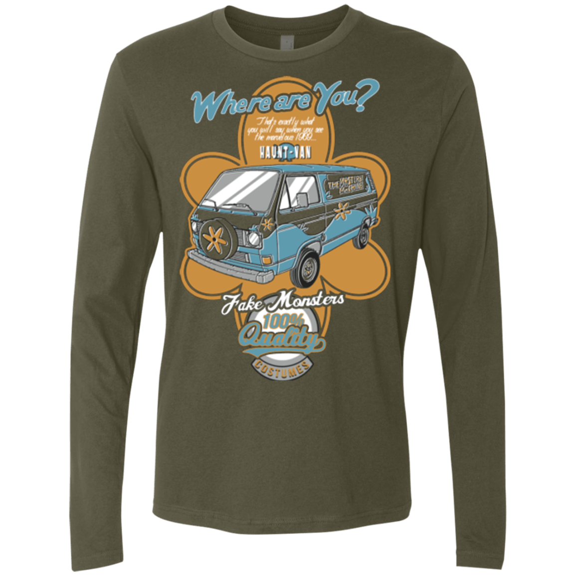 T-Shirts Military Green / Small Haunt Van Men's Premium Long Sleeve